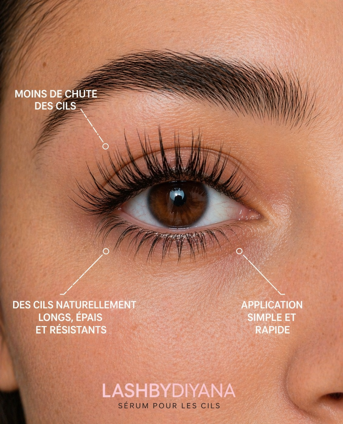 Sérum pour croissance de cils - Des cils plus longs et plus épais naturellement !