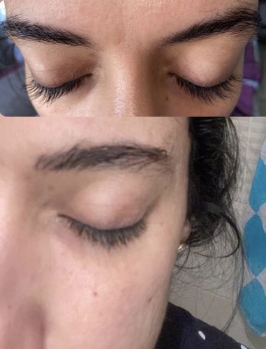 Avant/après – Pousse naturelle des cils avec le serum LashbyDiyana